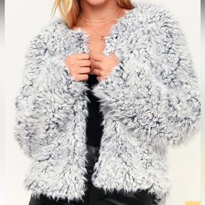 Grey fur jacket. Worn once. Great condition! Size XS.